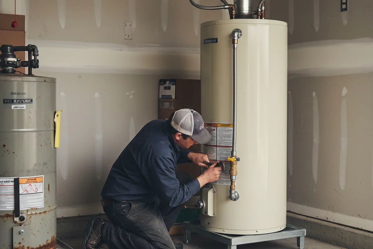 Water heater and shutoff valve replacement in Cardale